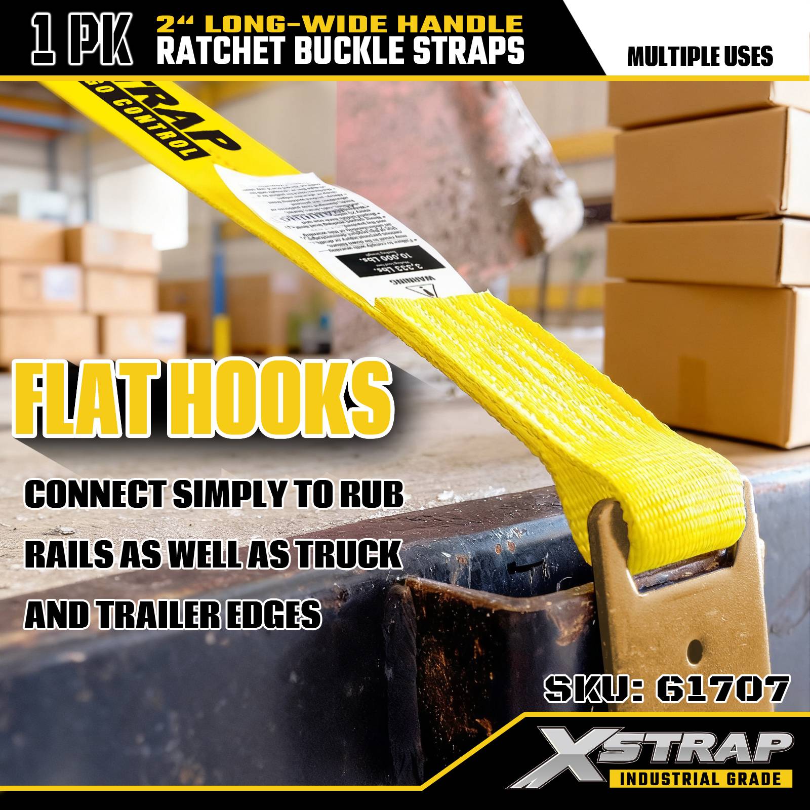 Xstrap 61707 Cinghie con fibbia a cricchetto e manico largo 2