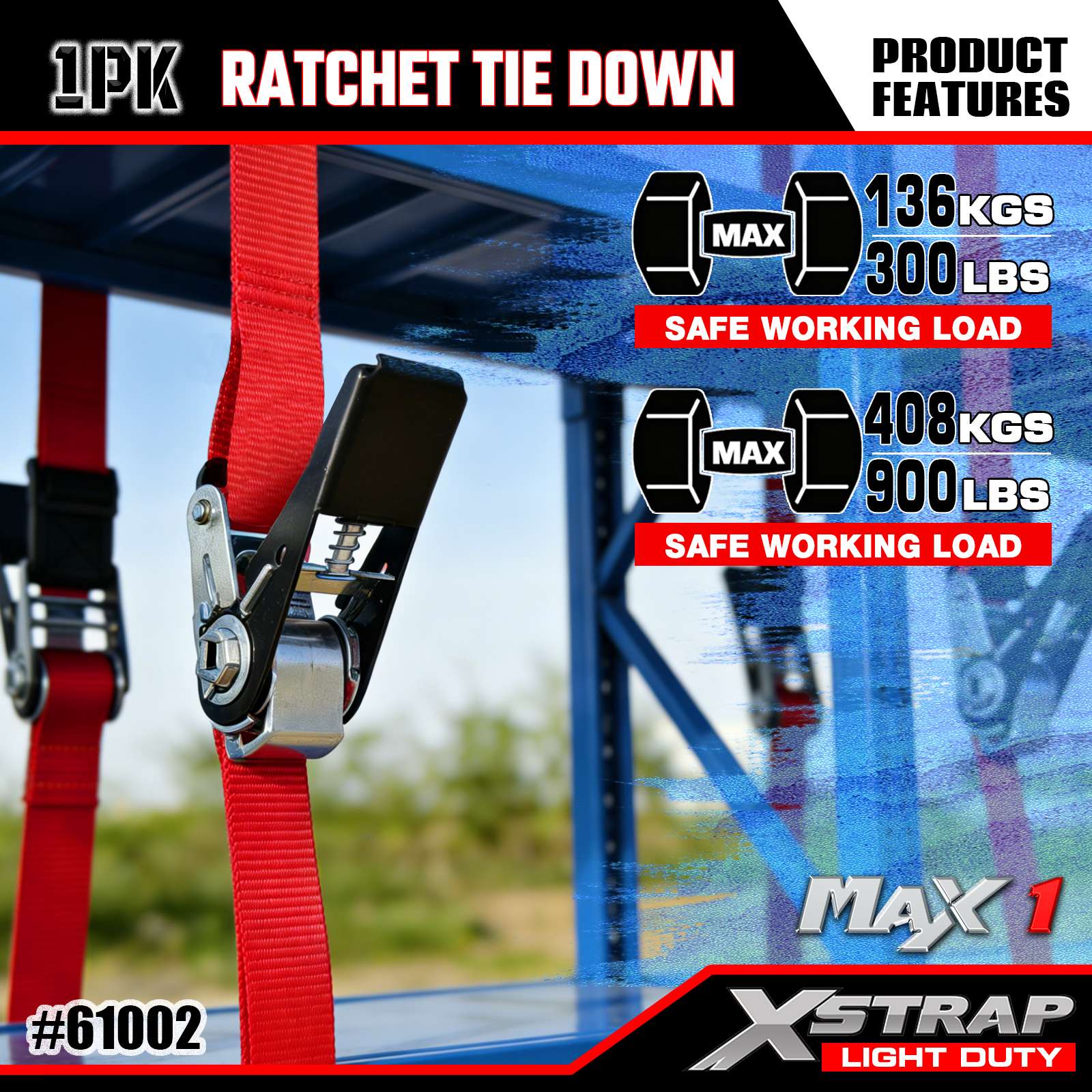 Xstrap 61002 Cinghie di ancoraggio a cricchetto 1