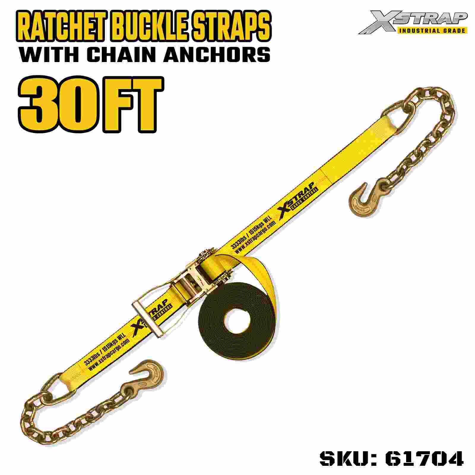 Xstrap 61704 Cinghie con fibbia a cricchetto con manico largo lungo 2