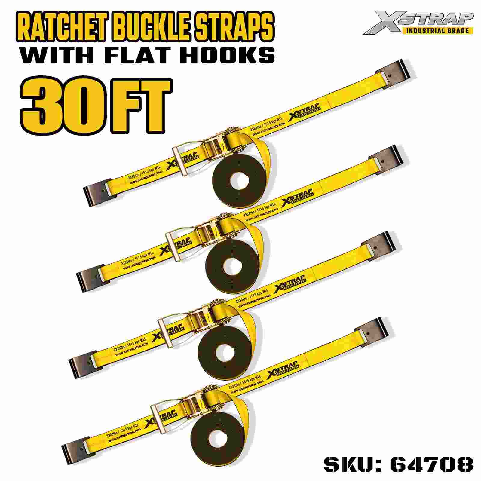 Xstrap 64708 Cinghie con fibbia a cricchetto lunghe 2