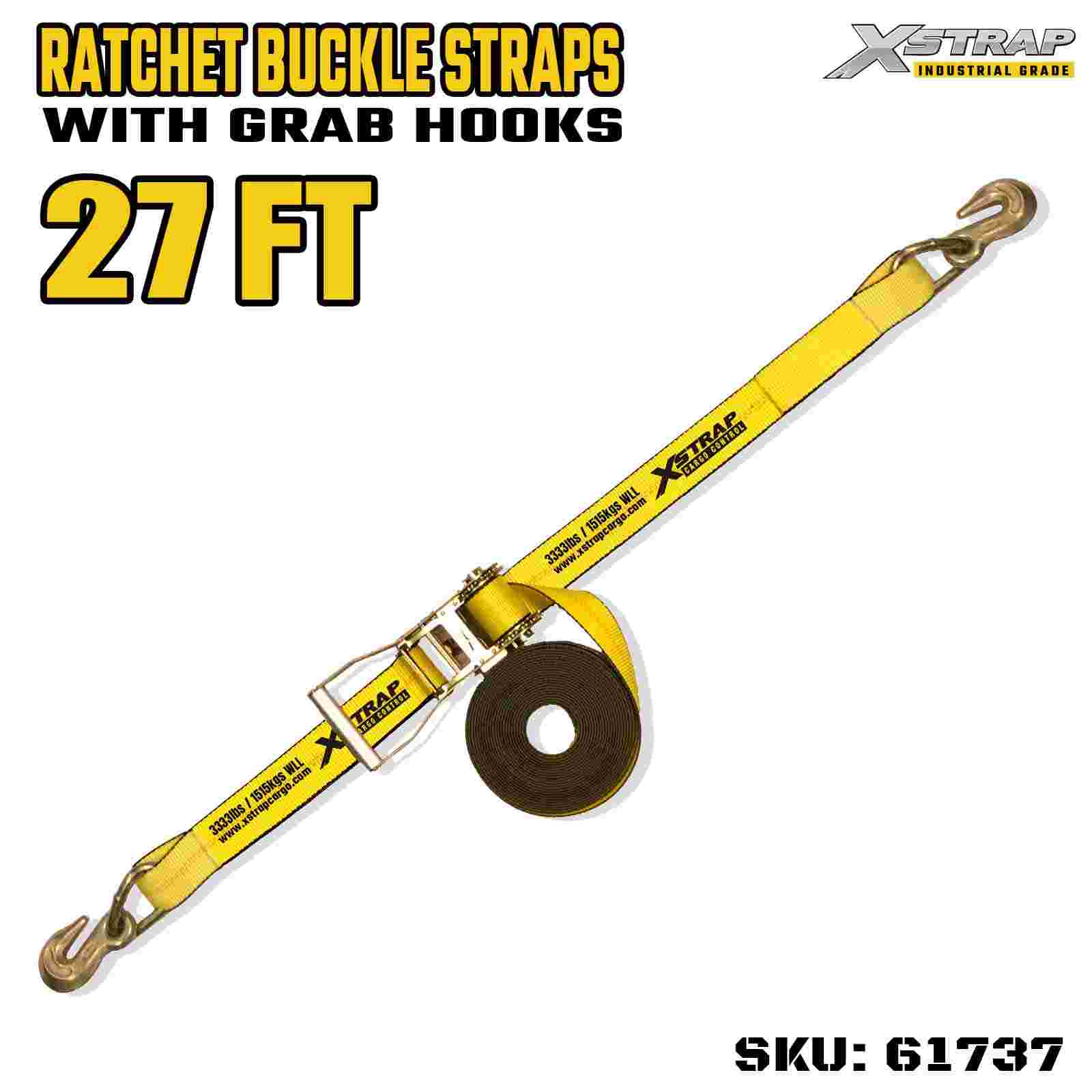 Xstrap 61737 Cinghie con fibbia a cricchetto con manico largo lungo 2