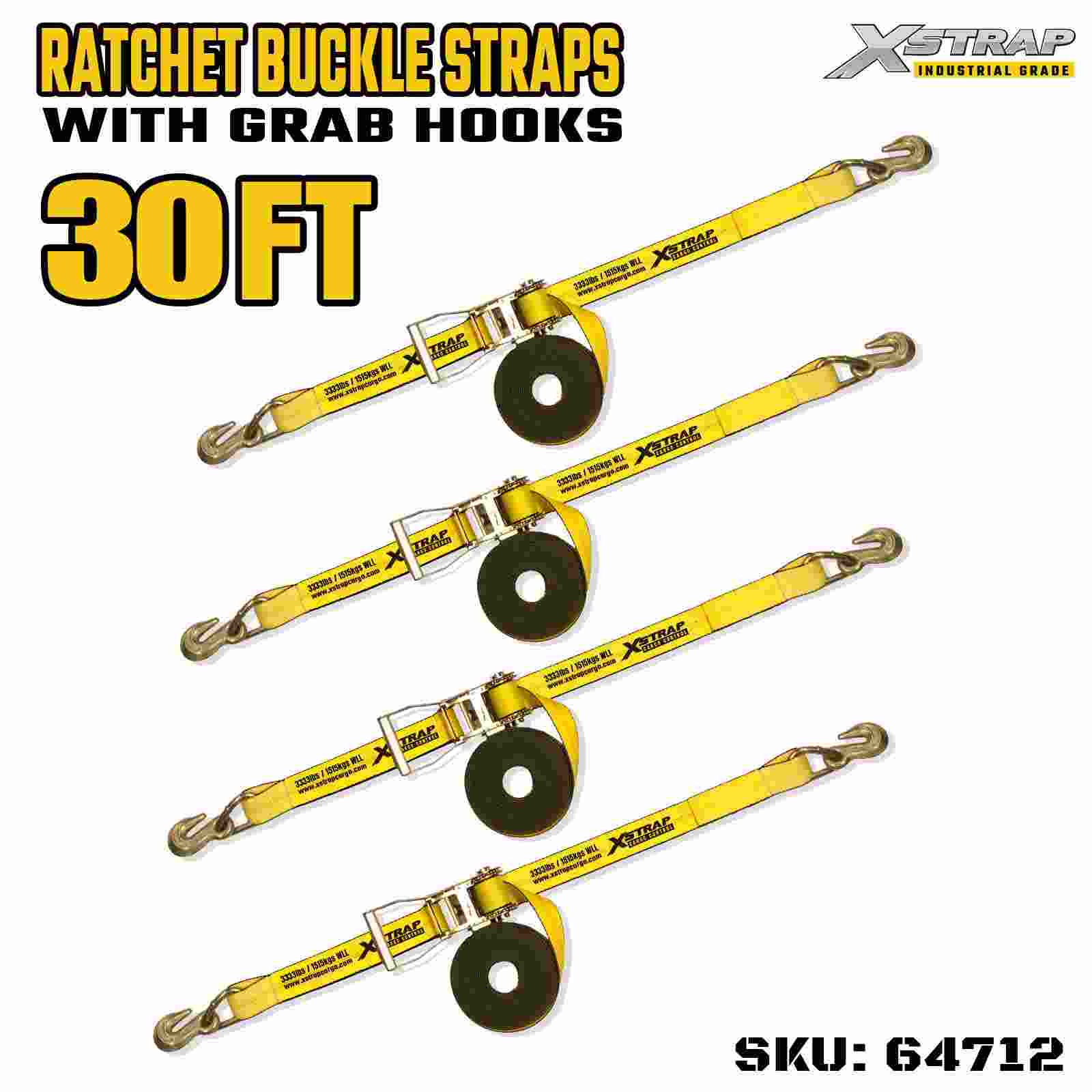 Xstrap 64712 Cinghie con fibbia a cricchetto con manico largo 2