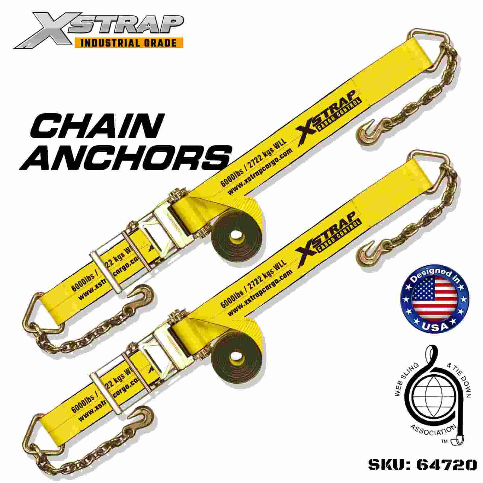 Xstrap 64720 Cinghie con fibbia a cricchetto da 4