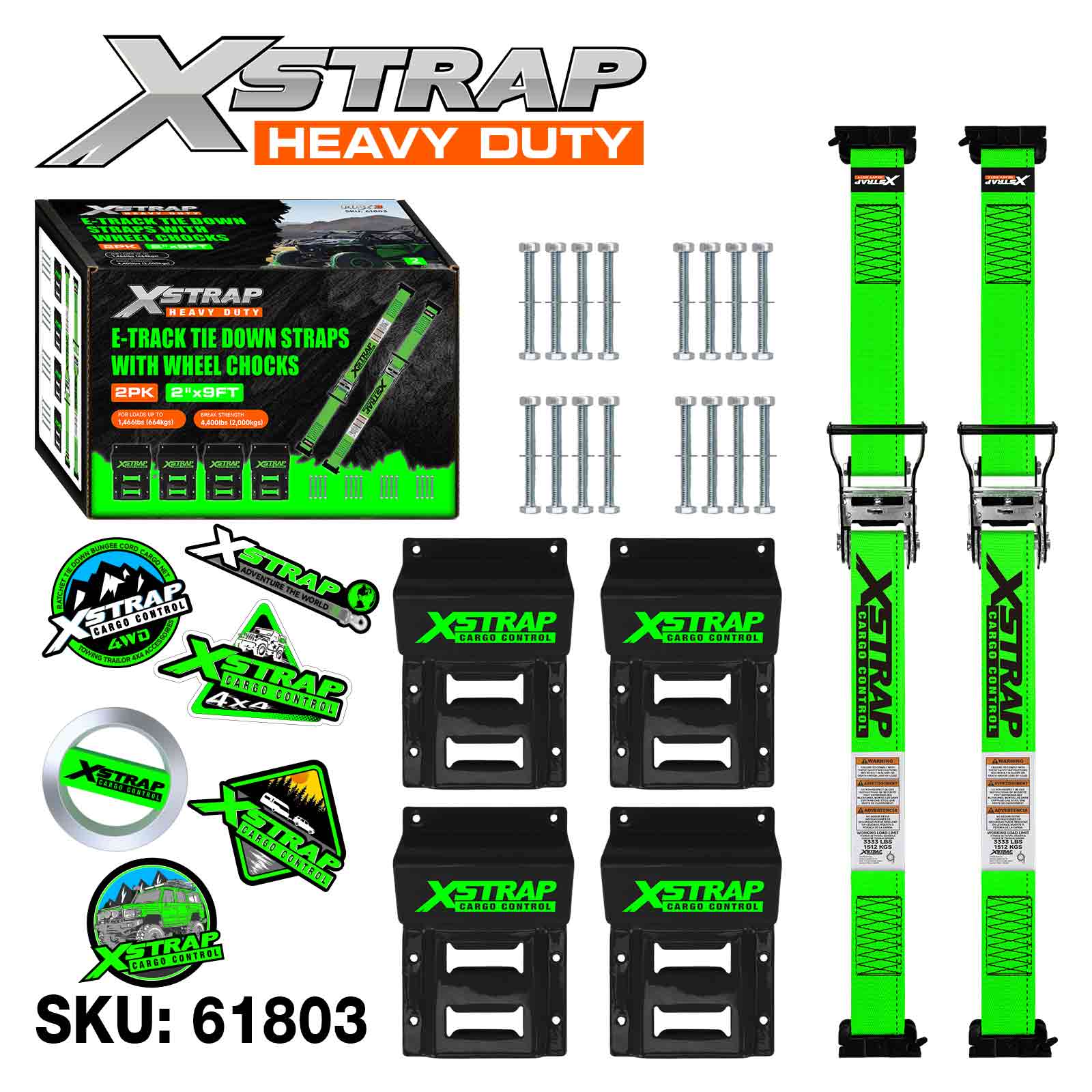 Xstrap 61803 Cinghie di ancoraggio E-Track 2